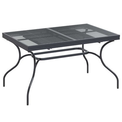 vidaXL Garden Dining Set 9 pcs Anthracite 212 x 90 x 76 cm