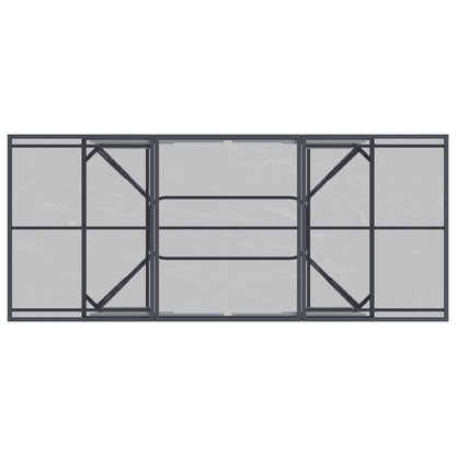 vidaXL Garden Dining Set 9 pcs Anthracite 212 x 90 x 76 cm