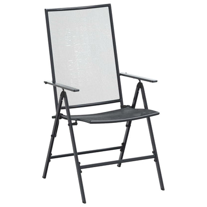 vidaXL Garden Dining Set 9 pcs Anthracite 212 x 90 x 76 cm