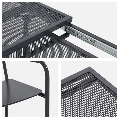 vidaXL Garden Dining Set 7 pcs Anthracite Steel