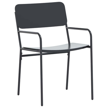 vidaXL Garden Dining Set 7 pcs Anthracite Steel