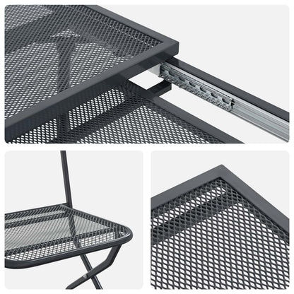vidaXL Garden Dining Set 7 pcs Anthracite 212 x 90 x 76 cm