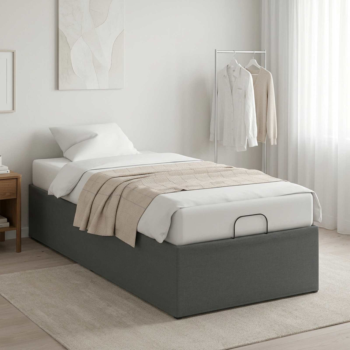 vidaXL Electric Adjustable Bed Frame Dark Grey 200 x 100 x 33.5 cm