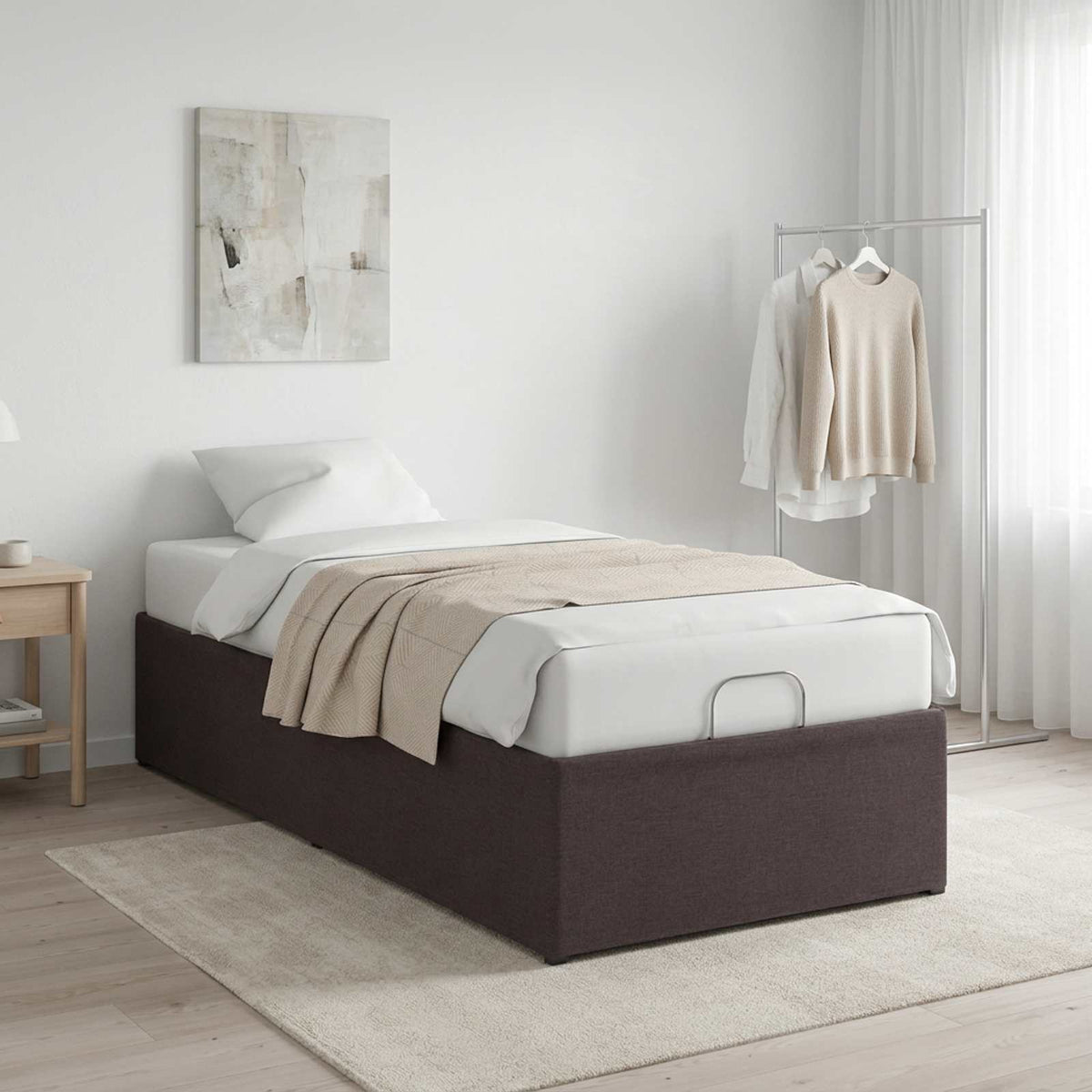 vidaXL Electric Adjustable Bed Frame Brown 200 x 100 x 33.5 cm Steel