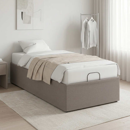 vidaXL Electric Adjustable Bed Frame Taupe 200 x 100 x 33.5 cm Steel