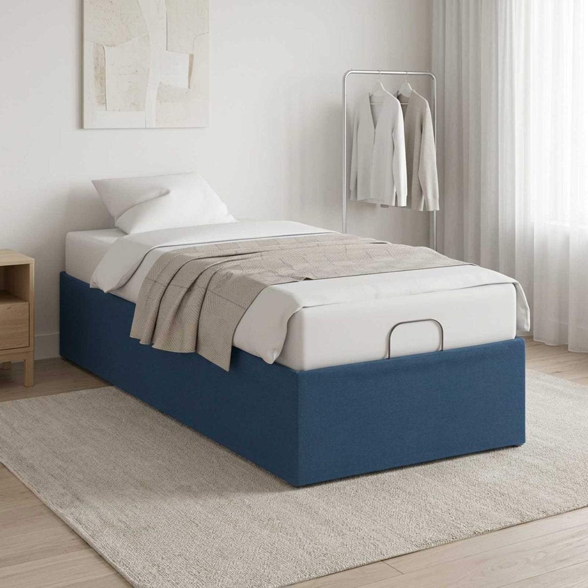 vidaXL Electric Adjustable Bed Frame Blue 200 x 100 x 33.5 cm Steel