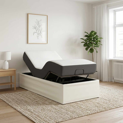 vidaXL Electric Adjustable Bed Frame White 200 x 90 x 33.5 cm Steel