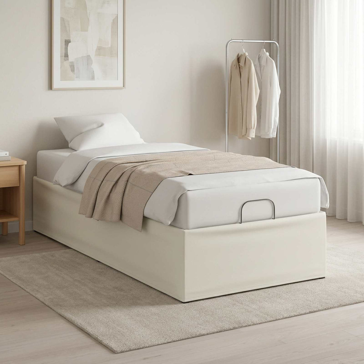 vidaXL Electric Adjustable Bed Frame White 200 x 100 x 33.5 cm Steel