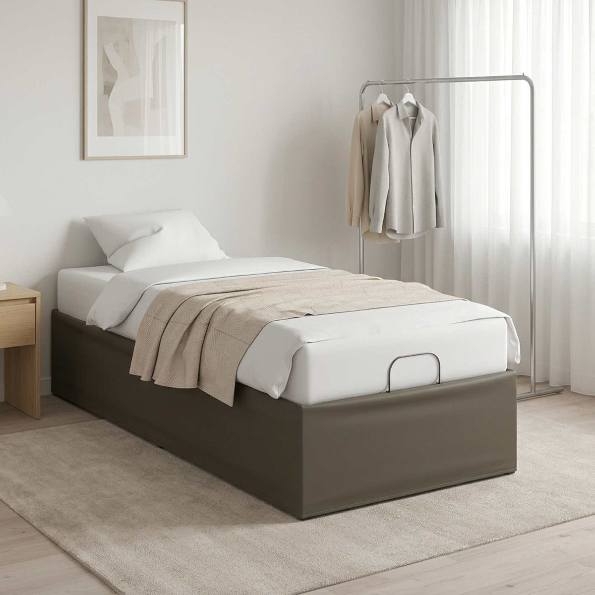 vidaXL Electric Adjustable Bed Frame Grey 200 x 90 x 33.5 cm Steel