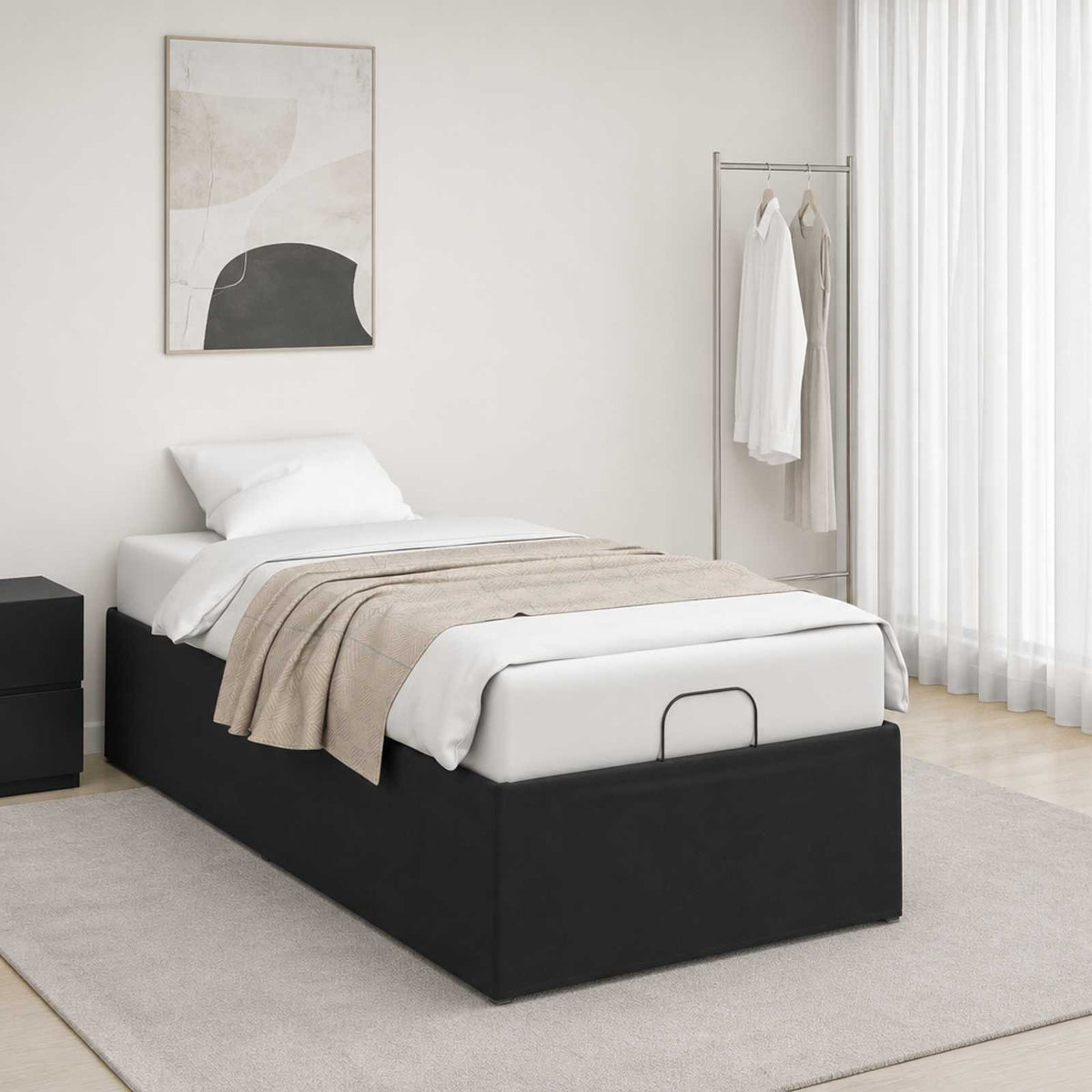 vidaXL Electric Adjustable Bed Frame Black 200 x 90 x 33.5 cm Steel