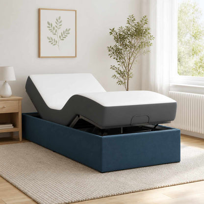 vidaXL Electric Adjustable Bed Frame Blue 200 x 90 x 33.5 cm Steel