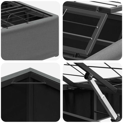 vidaXL Electric Adjustable Bed Frame Dark Grey 200 x 90 x 33.5 cm