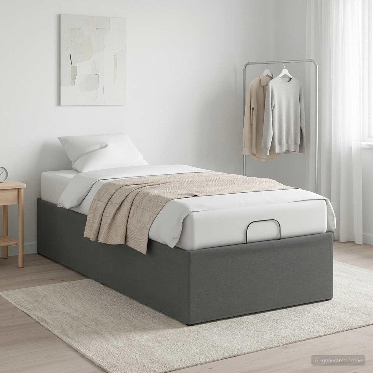 vidaXL Electric Adjustable Bed Frame Dark Grey 200 x 90 x 33.5 cm