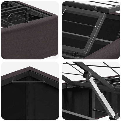 vidaXL Electric Adjustable Bed Frame Brown 200 x 90 x 33.5 cm Steel