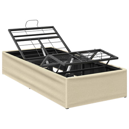 vidaXL Electric Adjustable Bed Frame Cream 200 x 90 x 33.5 cm Steel