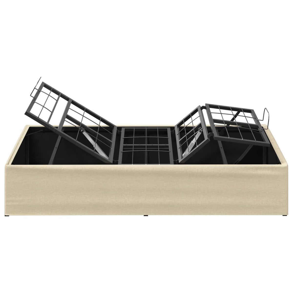vidaXL Electric Adjustable Bed Frame Cream 200 x 90 x 33.5 cm Steel
