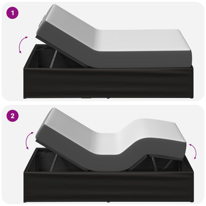 vidaXL Electric Adjustable Bed Frame Black 200 x 90 x 33.5 cm Steel