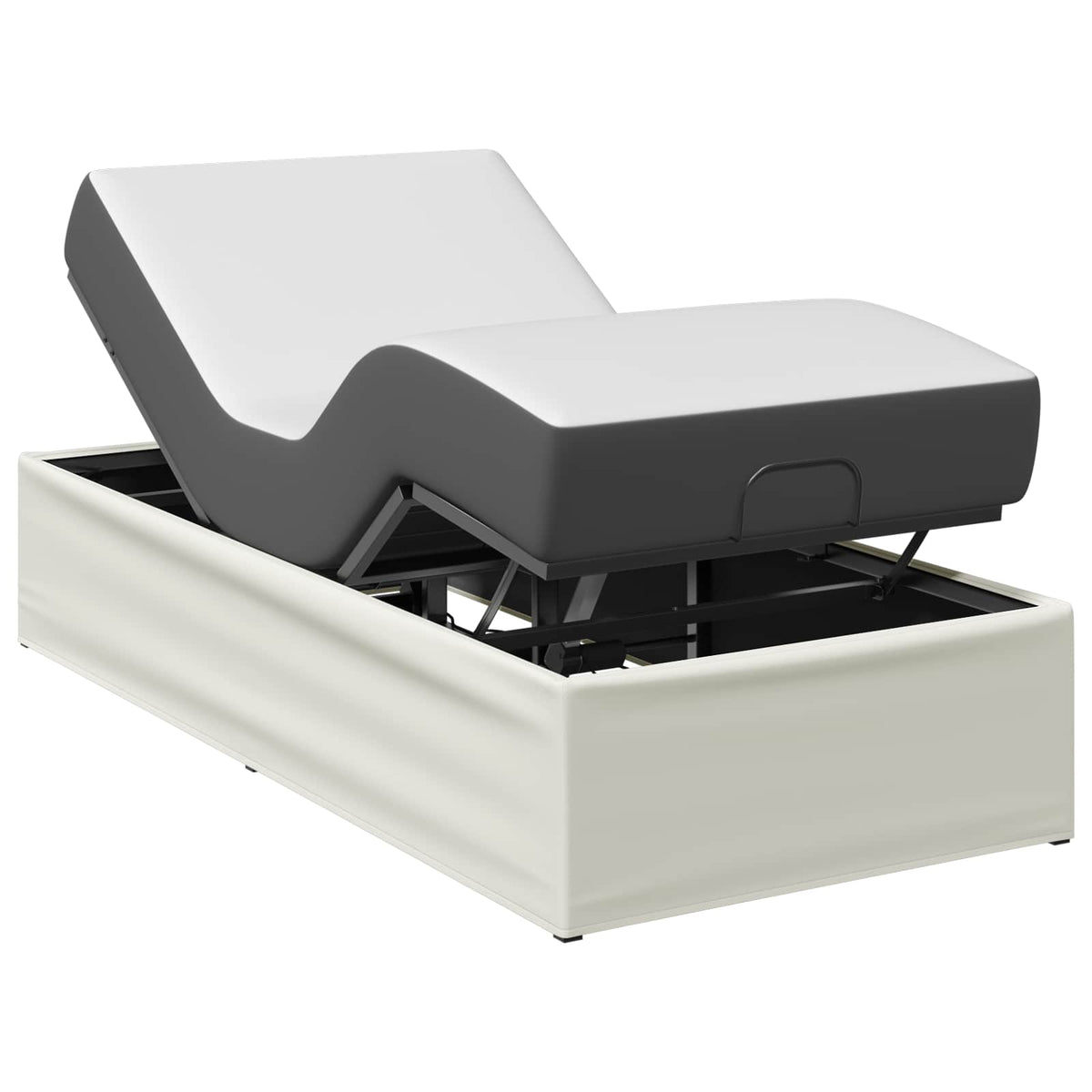 vidaXL Electric Adjustable Bed Frame White 200 x 90 x 33.5 cm Steel