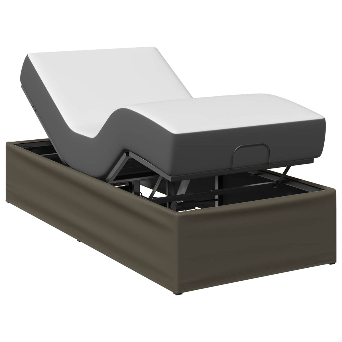 vidaXL Electric Adjustable Bed Frame Grey 200 x 90 x 33.5 cm Steel