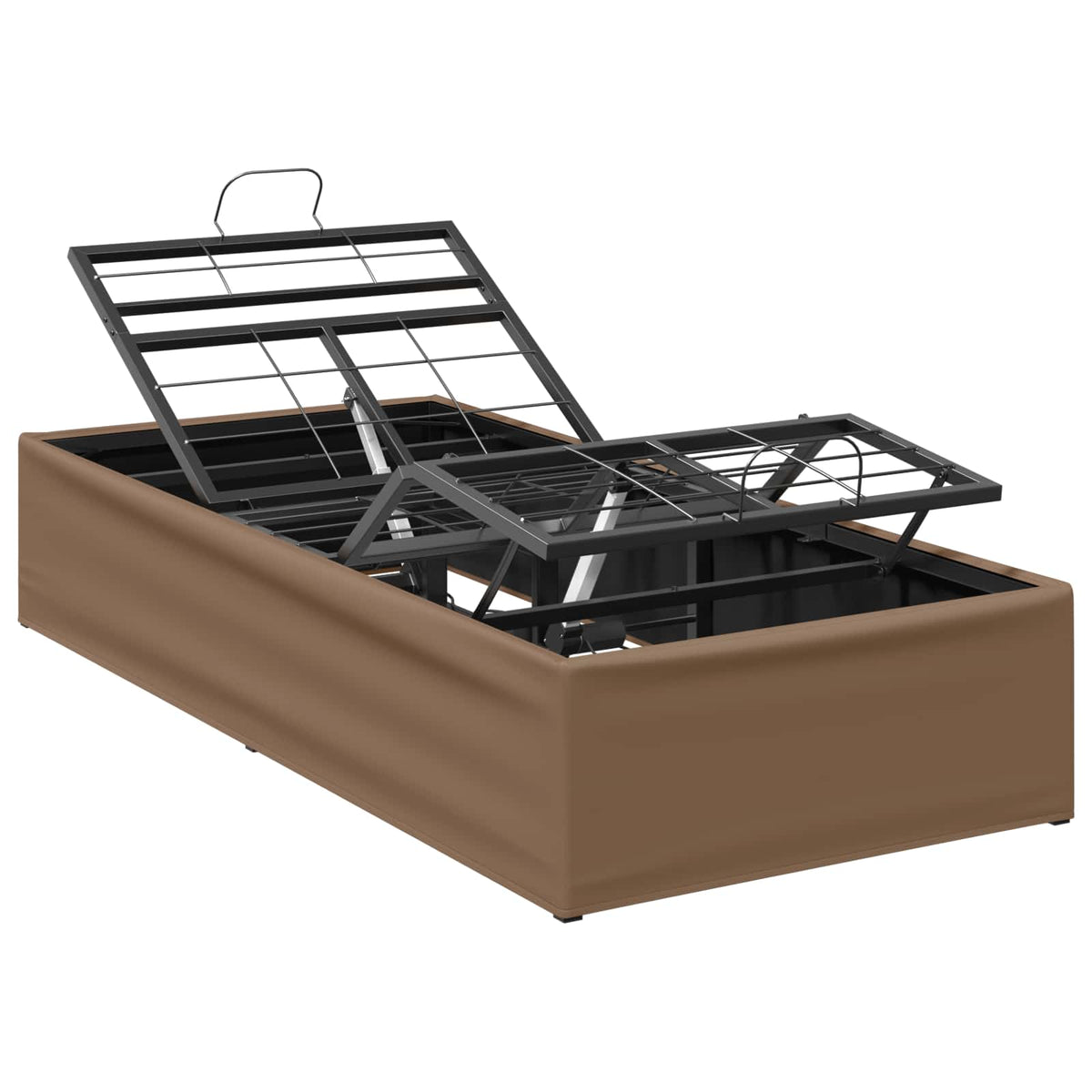 vidaXL Electric Adjustable Bed Frame Tan 200 x 90 x 33.5 cm Steel