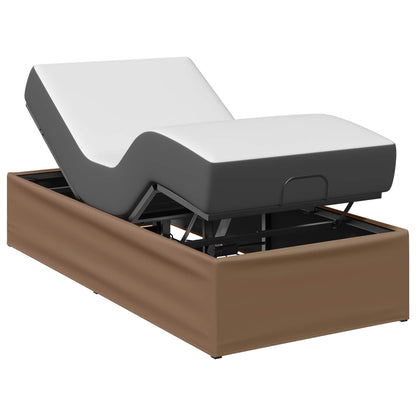 vidaXL Electric Adjustable Bed Frame Tan 200 x 90 x 33.5 cm Steel