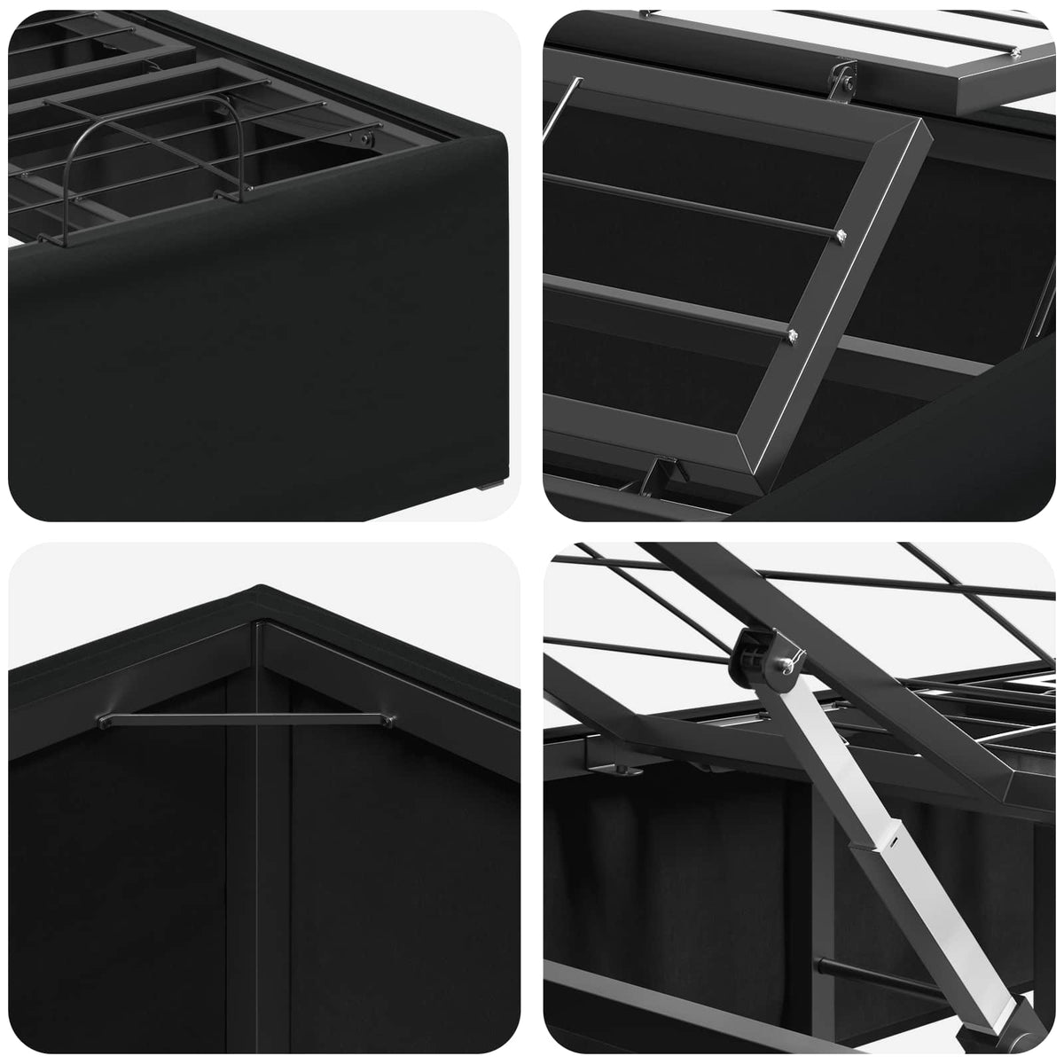 vidaXL Electric Adjustable Bed Frame Black 200 x 90 x 33.5 cm Steel