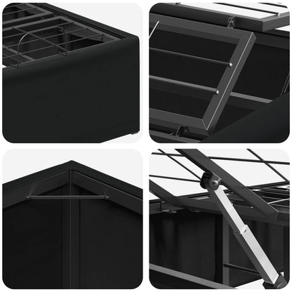 vidaXL Electric Adjustable Bed Frame Black 200 x 90 x 33.5 cm Steel