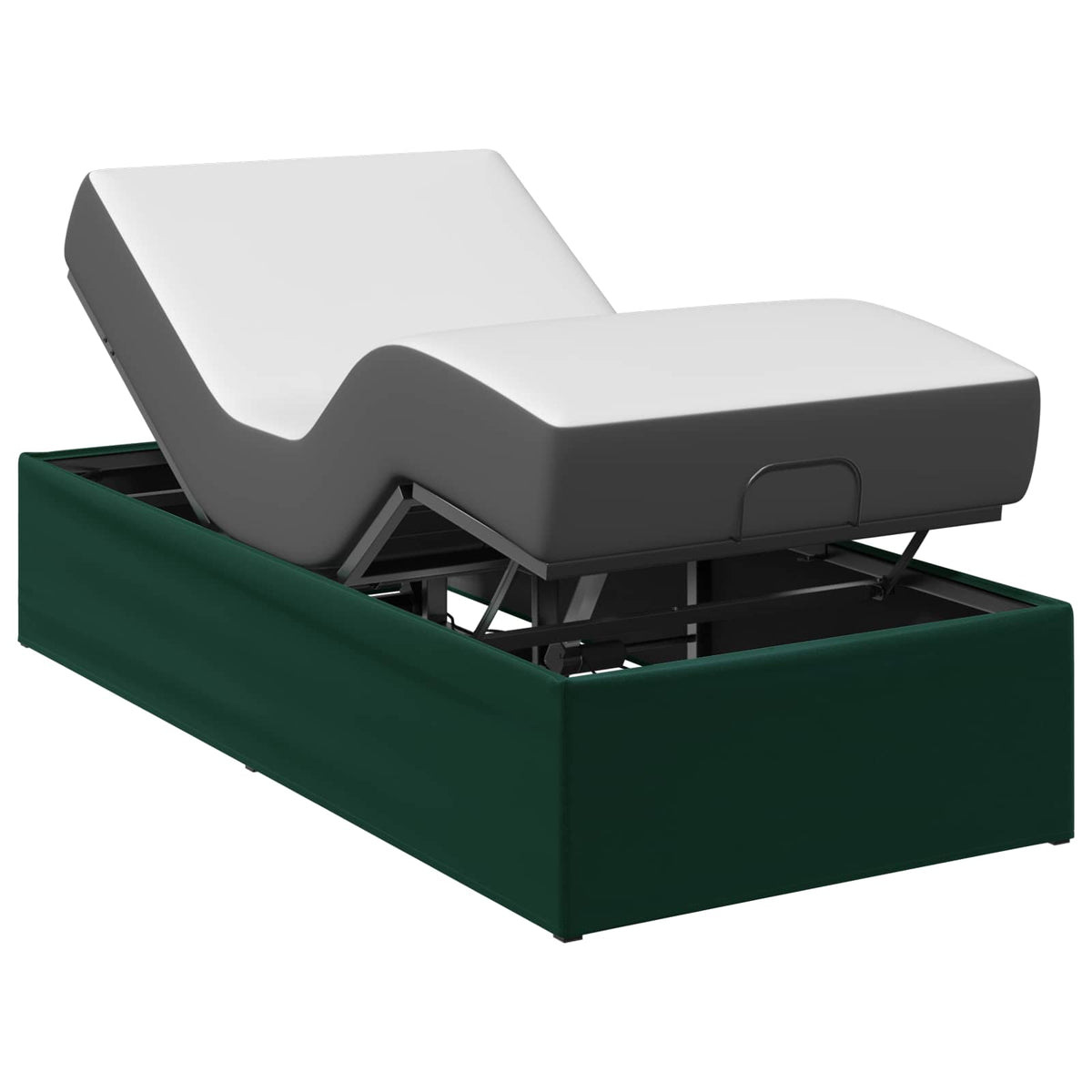 vidaXL Electric Adjustable Bed Frame Forest Green 200 x 90 x 33.5 cm