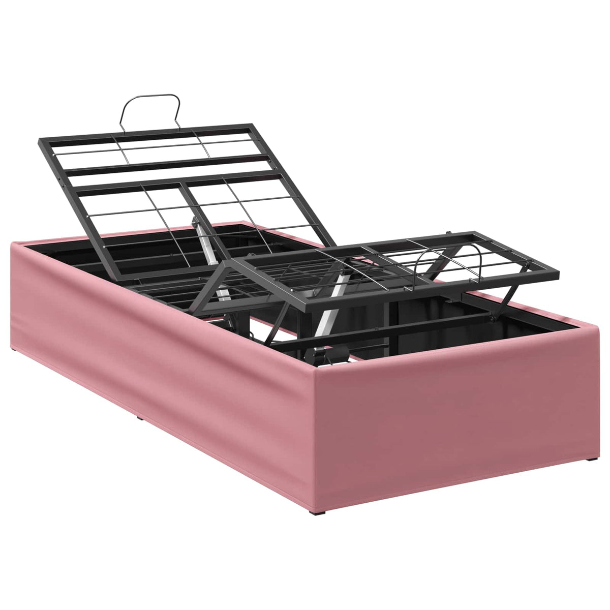vidaXL Electric Adjustable Bed Frame Pink 200 x 90 x 33.5 cm Steel