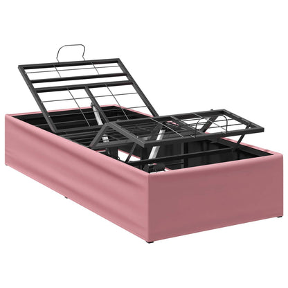 vidaXL Electric Adjustable Bed Frame Pink 200 x 90 x 33.5 cm Steel