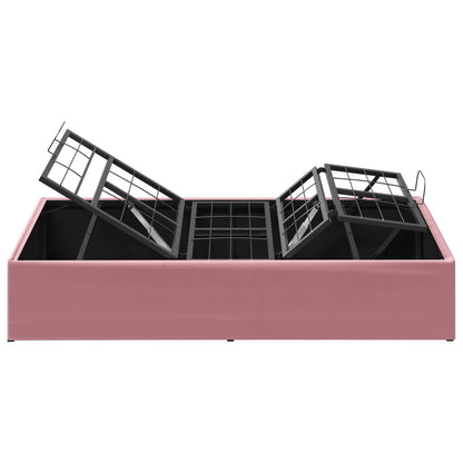 vidaXL Electric Adjustable Bed Frame Pink 200 x 90 x 33.5 cm Steel