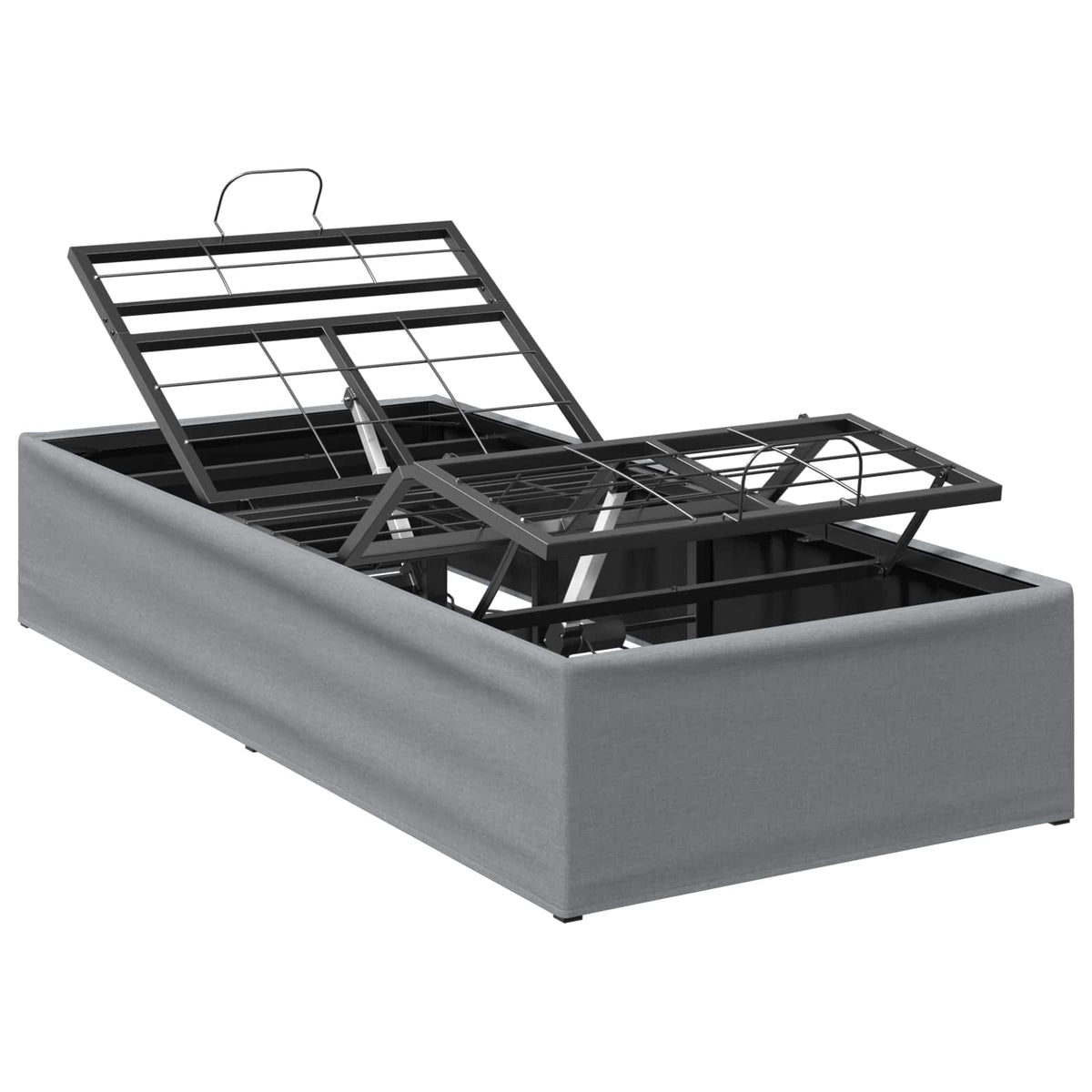 vidaXL Electric Adjustable Bed Frame Light Grey 200 x 100 x 33.5 cm