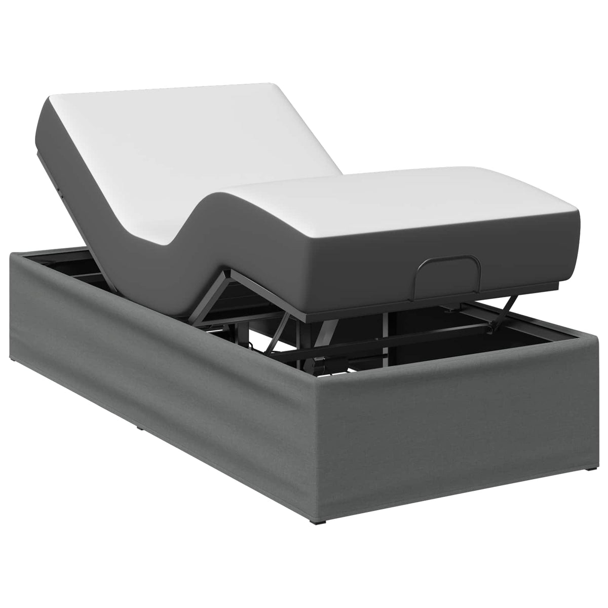 vidaXL Electric Adjustable Bed Frame Dark Grey 200 x 100 x 33.5 cm