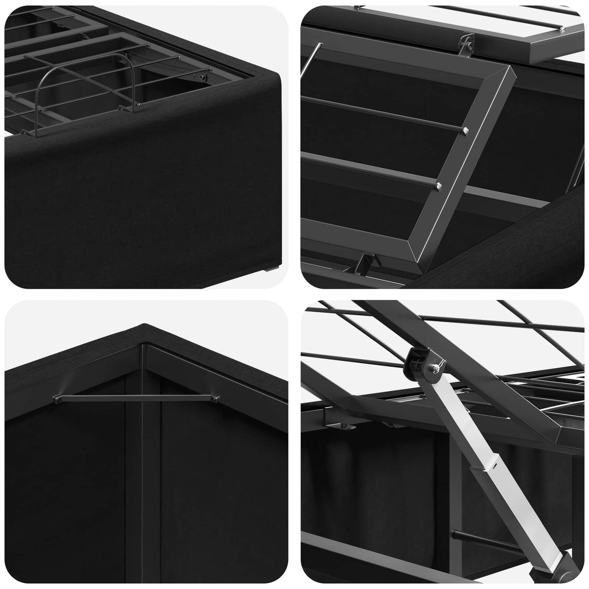 vidaXL Electric Adjustable Bed Frame Black 200 x 100 x 33.5 cm Steel