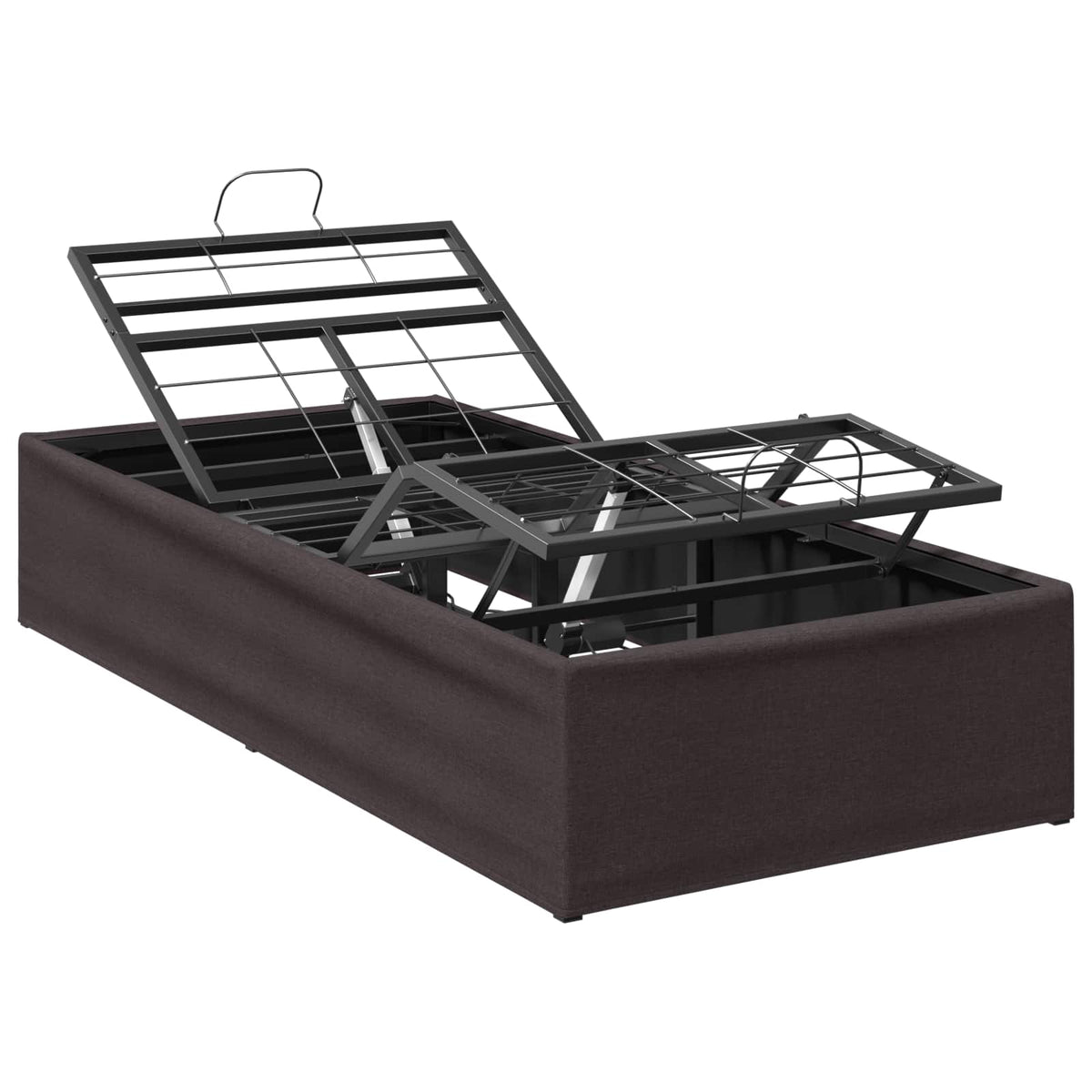 vidaXL Electric Adjustable Bed Frame Brown 200 x 100 x 33.5 cm Steel