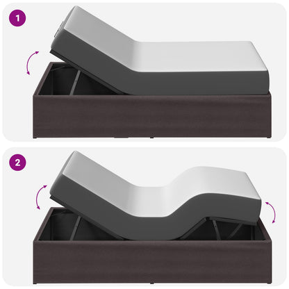 vidaXL Electric Adjustable Bed Frame Brown 200 x 100 x 33.5 cm Steel