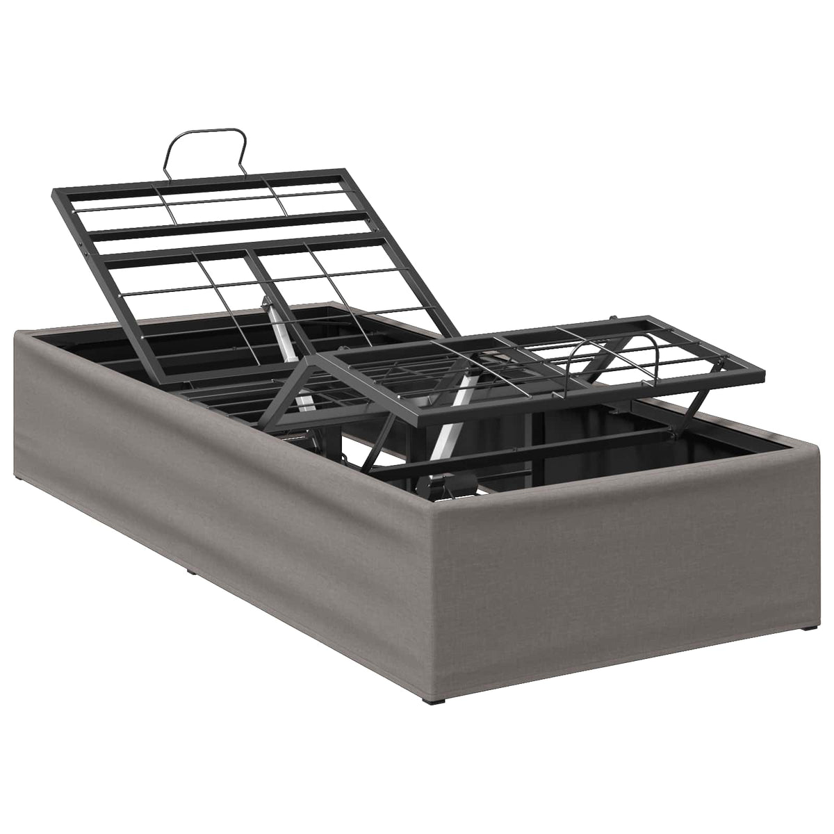 vidaXL Electric Adjustable Bed Frame Taupe 200 x 100 x 33.5 cm Steel