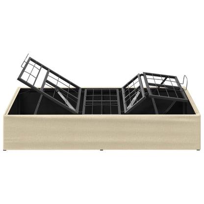 vidaXL Electric Adjustable Bed Frame Cream 200 x 100 x 33.5 cm Steel