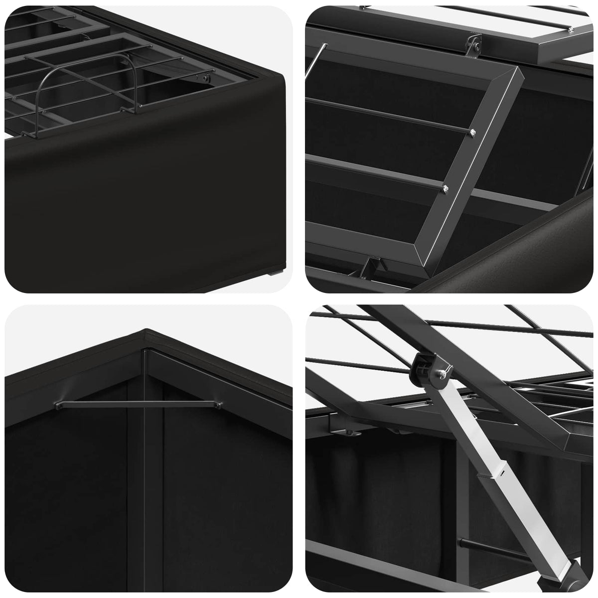 vidaXL Electric Adjustable Bed Frame Black 200 x 100 x 33.5 cm Steel
