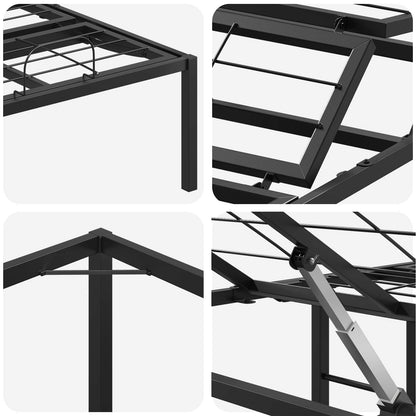vidaXL Electric Adjustable Bed Frame Black 200 x 70 x 33.5 cm Steel