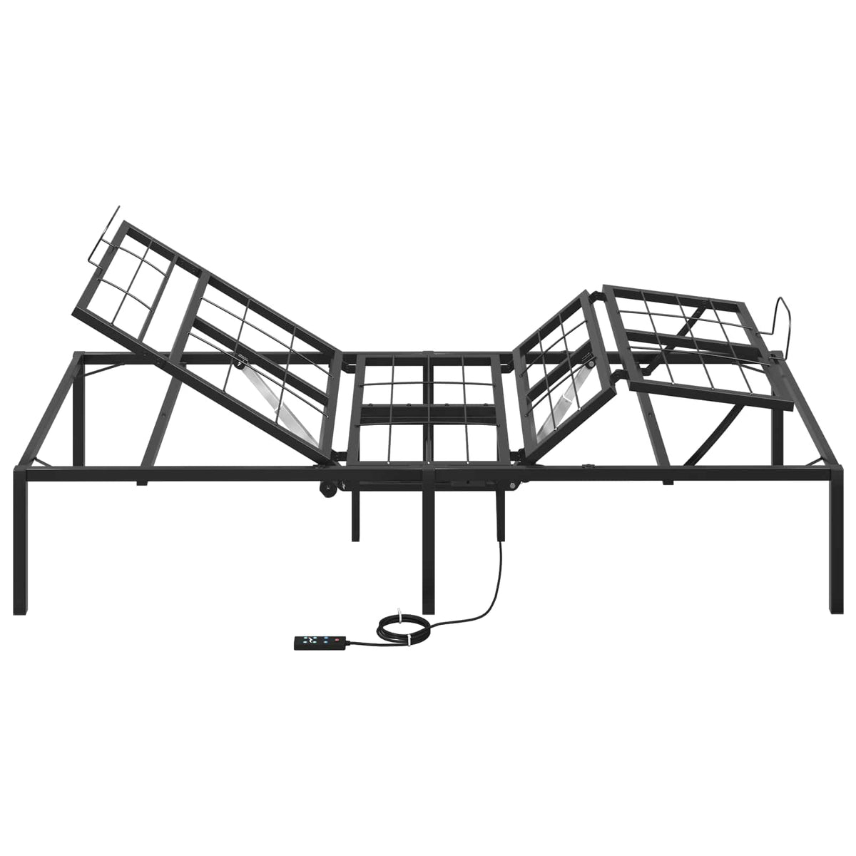 vidaXL Electric Adjustable Bed Frame Black 200 x 70 x 33.5 cm Steel