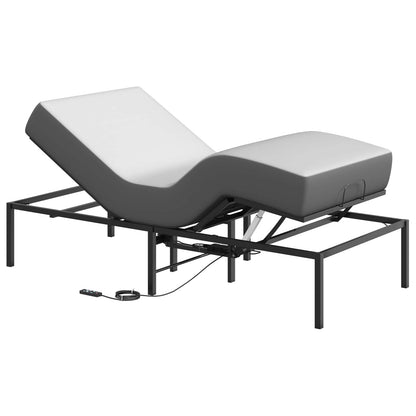 vidaXL Electric Adjustable Bed Frame Black 90 x 190 x 48 cm Steel
