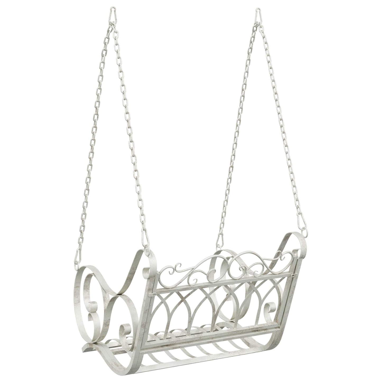 vidaXL Swing Bench Steel 71 x 75 x 59 cm Antique White