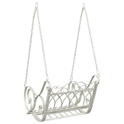vidaXL Swing Bench Steel 71 x 75 x 59 cm Antique White