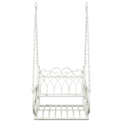 vidaXL Swing Bench Steel 71 x 75 x 59 cm Antique White