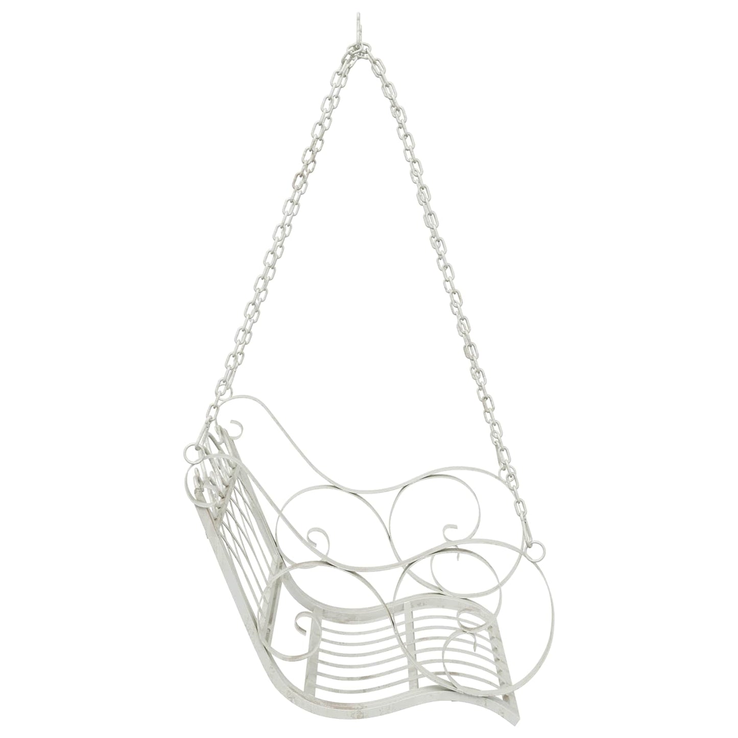 vidaXL Swing Bench Steel 71 x 75 x 59 cm Antique White