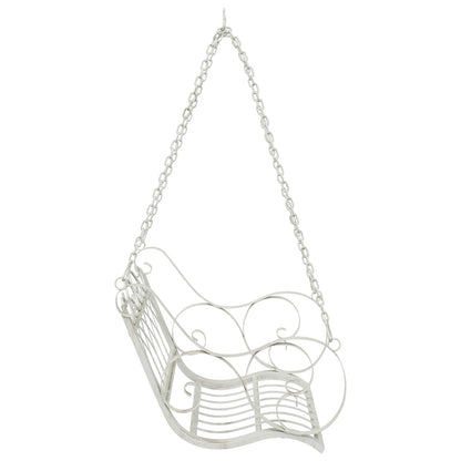 vidaXL Swing Bench Steel 71 x 75 x 59 cm Antique White