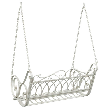 vidaXL Swing Bench Steel 109 x 75 x 59 cm Antique White