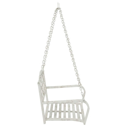 vidaXL Swing Bench Steel 71.5 x 59 x 55 cm Antique White