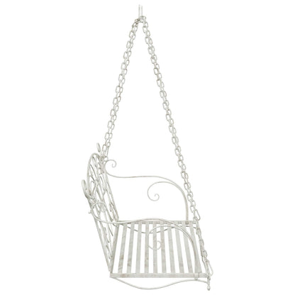 vidaXL Swing Bench Steel 105.5 x 61 x 56 cm Antique White